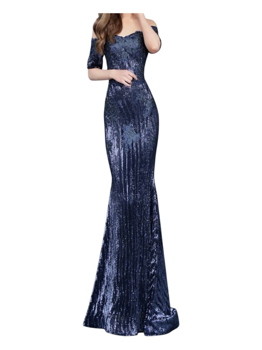 Jovani Midnight Sequin Dress